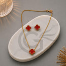 SNERA Designer Clover Necklace Set for Women