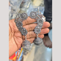 SNERA Vintage Oxidised Plated Earcuff Jhumki Earrings for Women