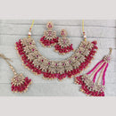 SNERA Sparkling Crystal Stone And Pearl Necklace Set