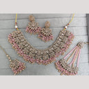 SNERA Sparkling Crystal Stone And Pearl Necklace Set