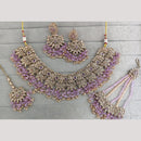 SNERA Sparkling Crystal Stone And Pearl Necklace Set