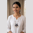 SNERA Mirror And Shell Embellished Ethnic Necklace Set