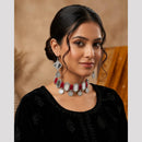 SNERA Mirror Embellished Ethnic Choker Necklace Set