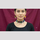 SNERA Mirror And Shell Embellished Ethnic Choker Necklace Set