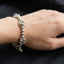 SNERA Stylish Oxidised Plated Beads Bracelet