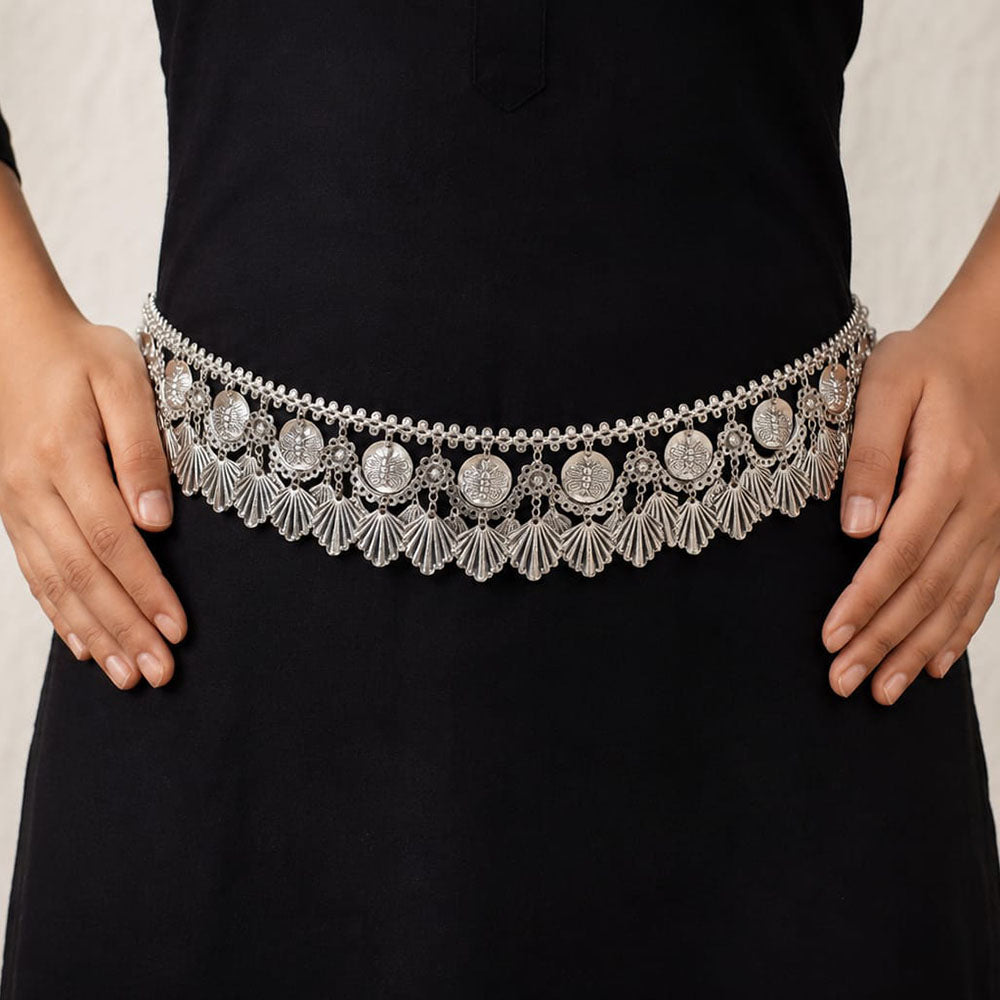 SNERA Designer Oxidised Plated Waist Belt Kamarband