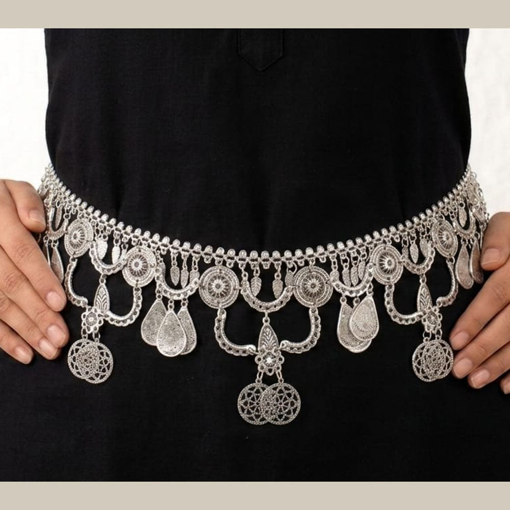 SNERA Designer Oxidised Plated Waist Belt Kamarband
