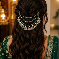 SNERA Delicate Pota Stone And Pearl Hair Accessories For Women
