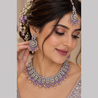 SNERA Elegant Crystal Stone Beads And Pearl Necklace Set Women