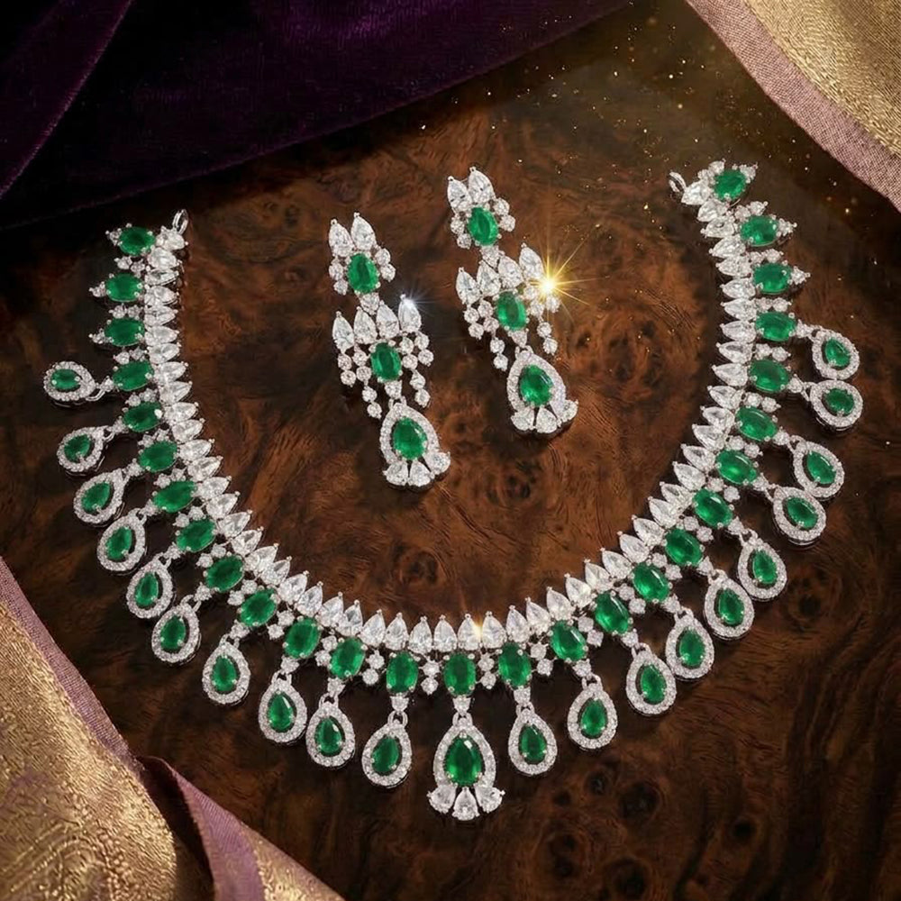 SNERA Designer American Daimond Necklace Set