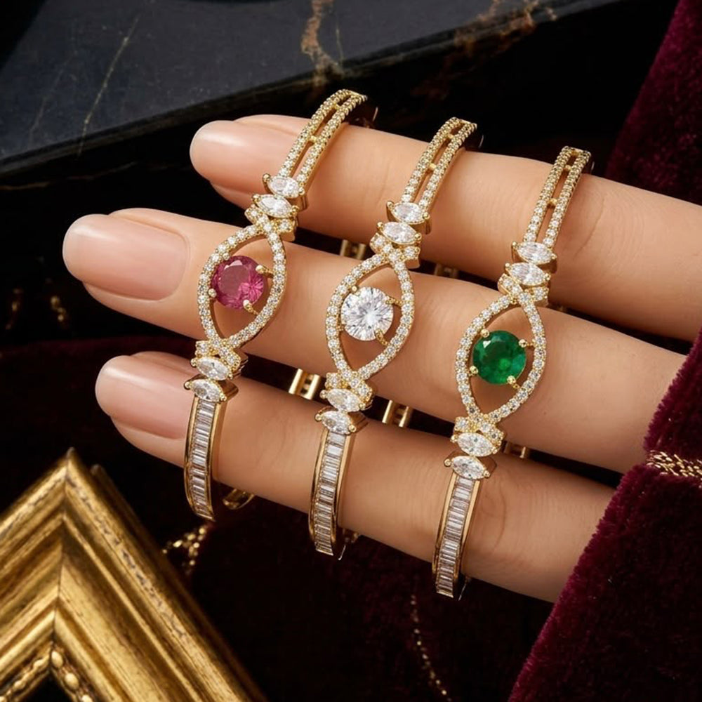 SNERA Glamorous American Diamond Party Wear Bracelet