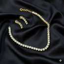 Urthn Austrian Stone Gold Plated Necklace Set