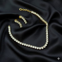 Urthn Austrian Stone Gold Plated Necklace Set