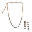 Urthn Pack Of 3 Austrian Stone Gold Plated Necklace Set