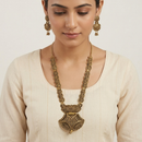 Urthn South Indian Style Antique Gold Plated Pearl Necklace Set  (Pack of 6)