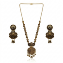 Urthn South Indian Style Antique Gold Plated Pearl Necklace Set  (Pack of 6)