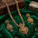 Urthn South Indian Style Antique Gold Plated Pearl Necklace Set  (Pack of 6)