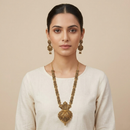 Urthn South Indian Style Antique Gold Plated Pearl Necklace Set  (Pack of 6)