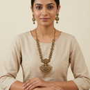 Urthn South Indian Style Antique Gold Plated Pearl Necklace Set  (Pack of 6)