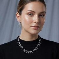 Darshana Jewels Premium Austrian Stone Necklace Set for Women  (Set of 3)