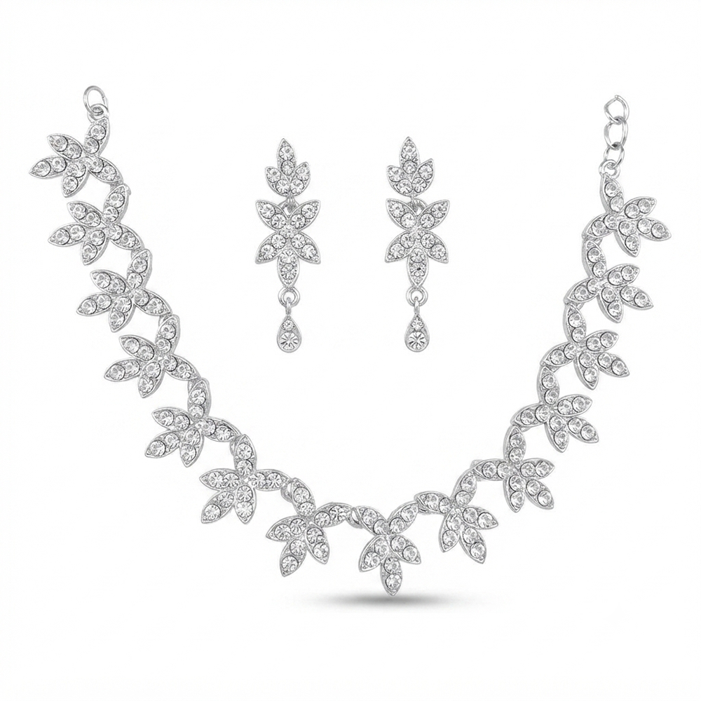 Darshana Jewels Radiant Austrian Stone Fashion Necklace Set (Set of 3)