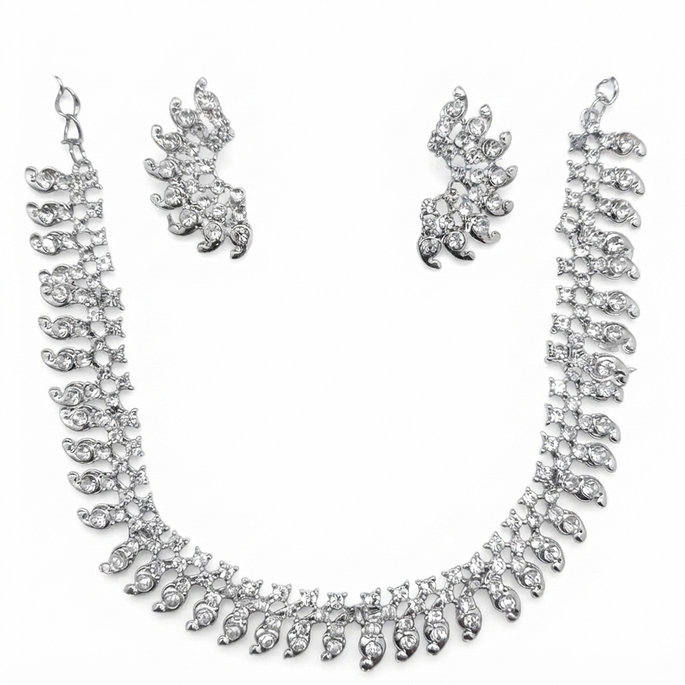 Darshana Jewels Radiant Austrian Stone Fashion Necklace Set (Set of 3)