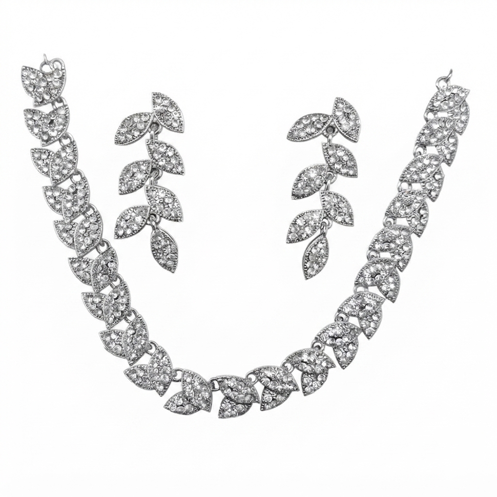 Darshana Jewels Radiant Austrian Stone Fashion Necklace Set (Set of 3)