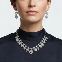 Darshana Jewels Designer Austrian Stone Statement Necklace Set (Set of 3)