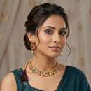 Darshana Jewels Designer Austrian Stone Pota Stone & Pearl Necklace Set for Women(Pack of 3)