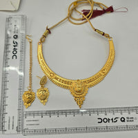 Urthn Traditional Gold Plated Necklace Set with Maangtikka | Elegant Ethnic Jewellery for Women(Pack Of 3 )