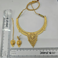 Urthn Traditional Gold Plated Necklace Set with Maangtikka | Elegant Ethnic Jewellery for Women(Pack Of 3 )