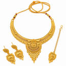 Urthn Elegant Gold Plated Ethnic Necklace Set with Maangtikka | Wedding & Special Occasion Jewellery(Pack Of 3 )