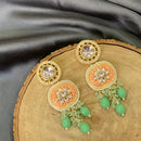 Deep Enterprises Gold Plated Meenakari Dangler Earrings