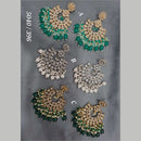 Deep Enterprises Kundan Stone And Beads Dangler Earrings