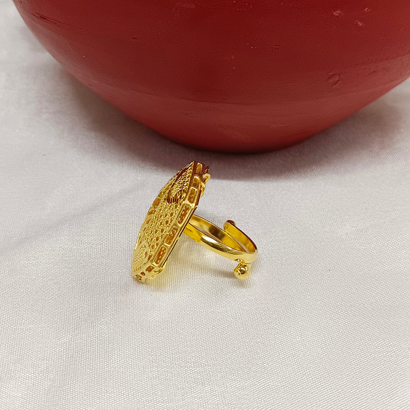 Neu Gold Designer Forming Gold Adjustable Ring