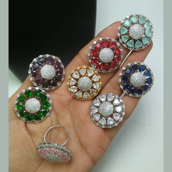 Everlasting Quality Jewels AD Stone Finger Ring (1 Ring)