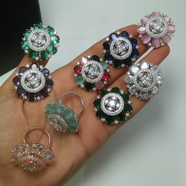 Everlasting Quality Jewels AD Stone Finger Ring (1 Ring)