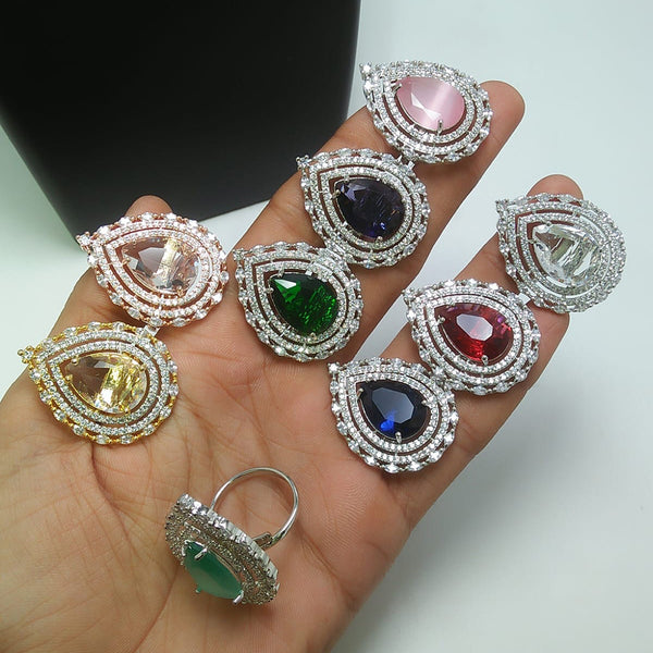 Everlasting Quality Jewels AD Stone Finger Ring (1 Ring)