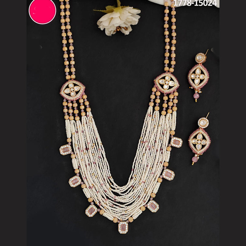Everlasting Quality Jewels Gold Plated Pearls Long Necklace Set