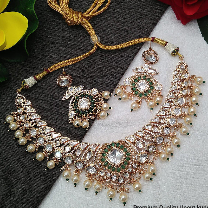 Everlasting Quality Jewels Gold Plated Kundan Choker Necklace Set