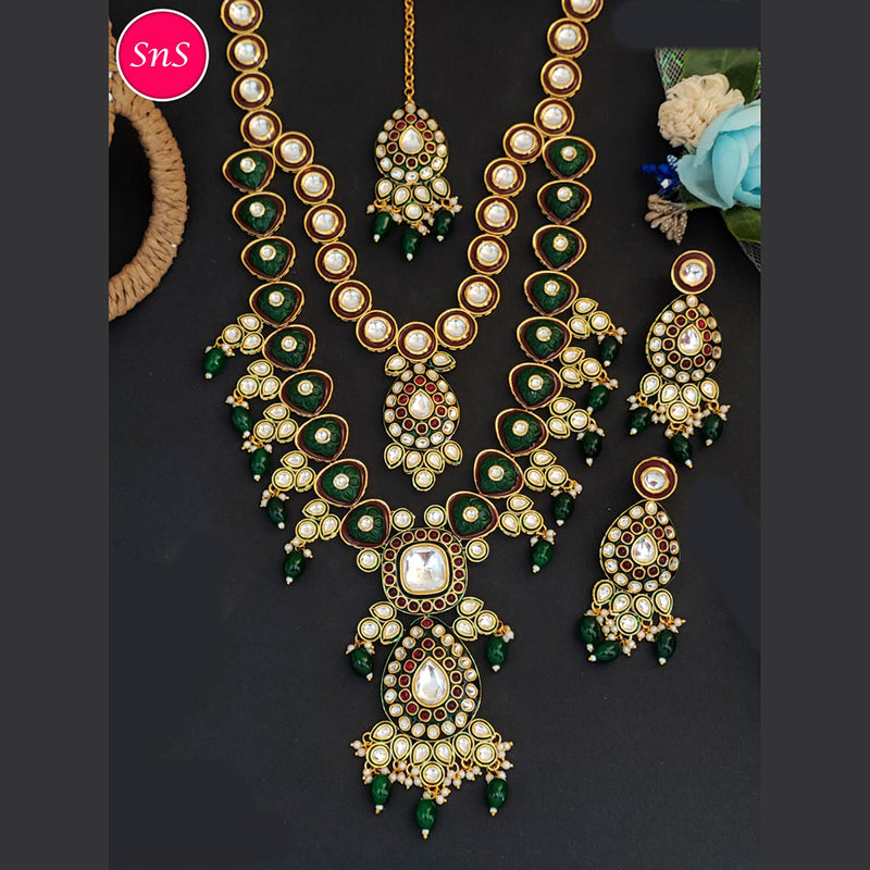 Everlasting Quality Jewels Gold Plated Kundan Necklace Set