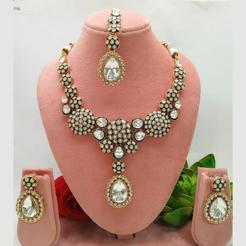 Everlasting Quality Jewels Gold Plated Kundan Necklace Set