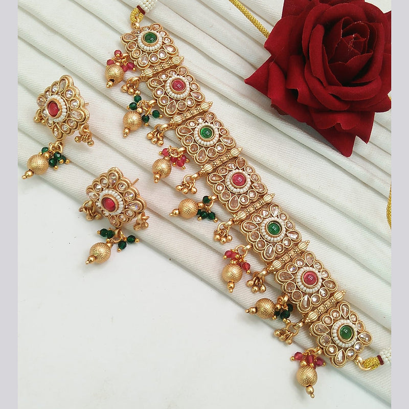 Everlasting Quality Jewels Gold Plated Crystal Stone Necklace Set