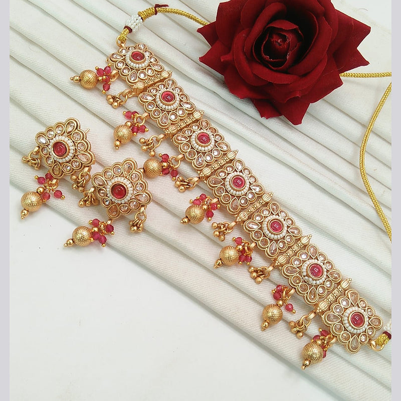 Everlasting Quality Jewels Gold Plated Crystal Stone Necklace Set