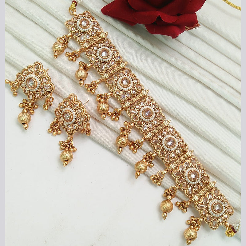 Everlasting Quality Jewels Gold Plated Crystal Stone Necklace Set