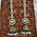 Everlasting Quality Jewels Gold Plated Crystal Stone And Pearls Jhumki Earrings