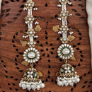 Everlasting Quality Jewels Gold Plated Crystal Stone And Pearls Jhumki Earrings