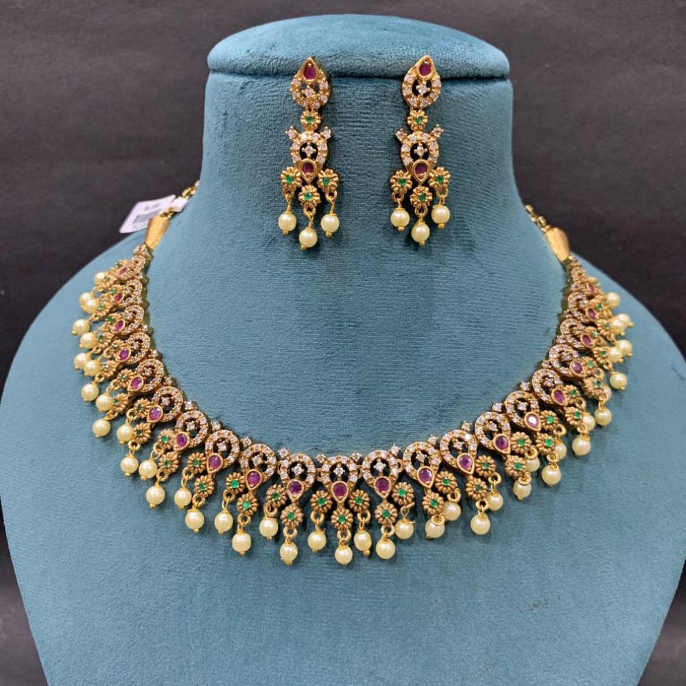Everlasting Quality Jewels Gold Plated Austrian Stone Necklace Set