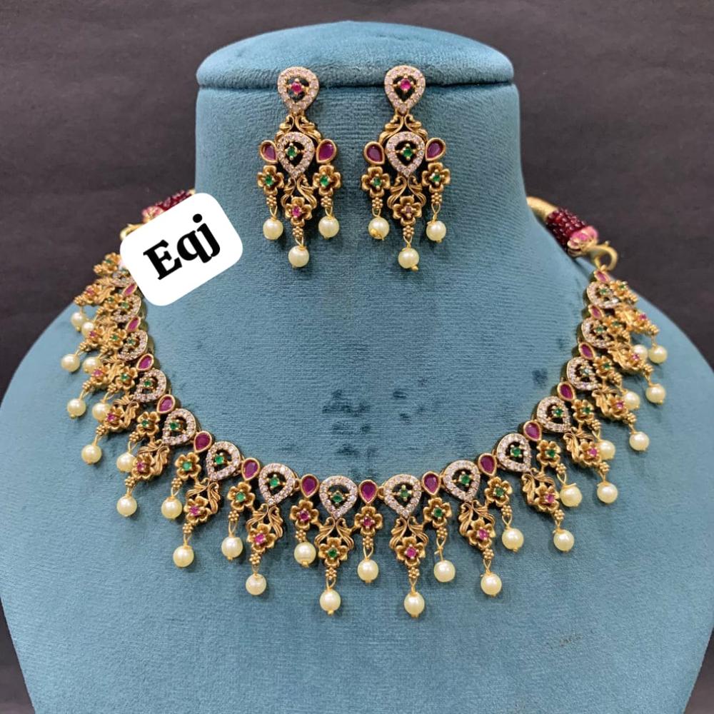 Everlasting Quality Jewels Gold Plated Austrian Stone Necklace Set