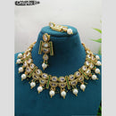 Everlasting Quality Jewels Gold Plated Crystal Stone And Beads Necklace Set